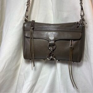 Rebecca Minkoff Charcoal Leather Crossbody Bag